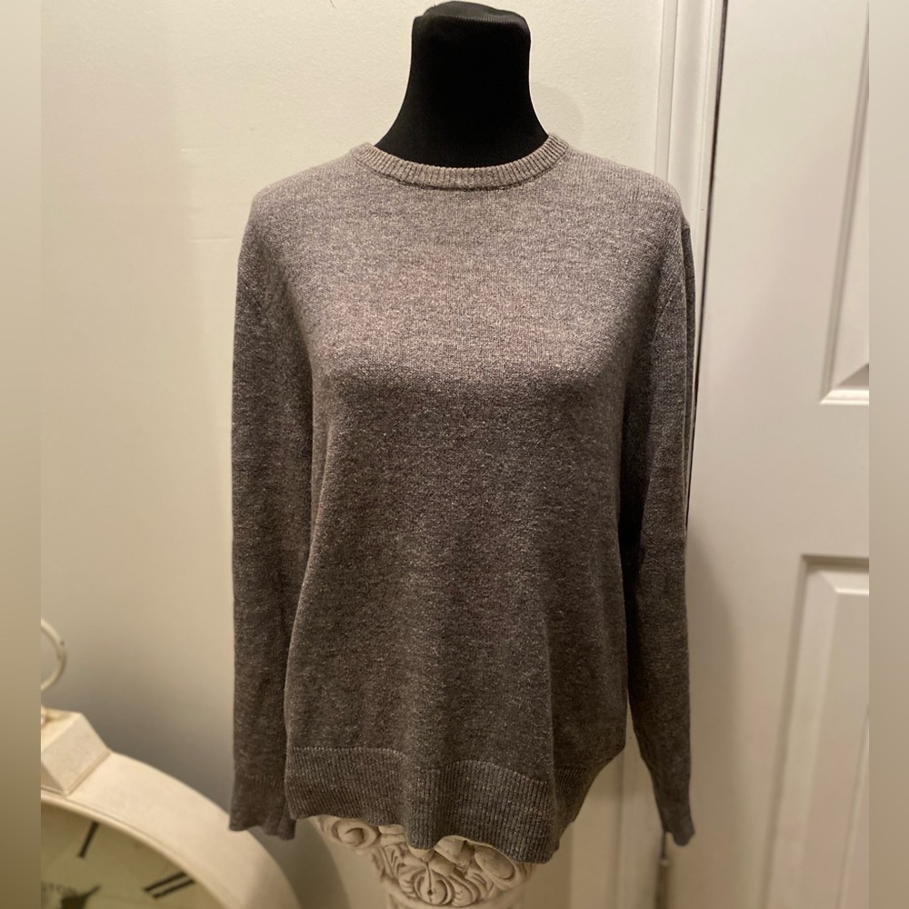 J. Crew Crewneck Wool Blend Sweater Grey S Grandpa Core